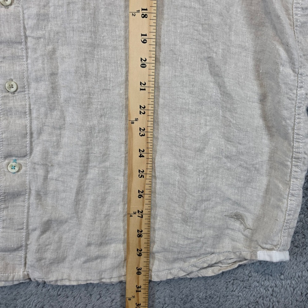 Tommy Bahama Linen Shirt Mens XXL Beige Short Sleeve Coastal Button Up Pocket - Picture 9 of 10